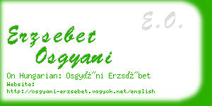 erzsebet osgyani business card